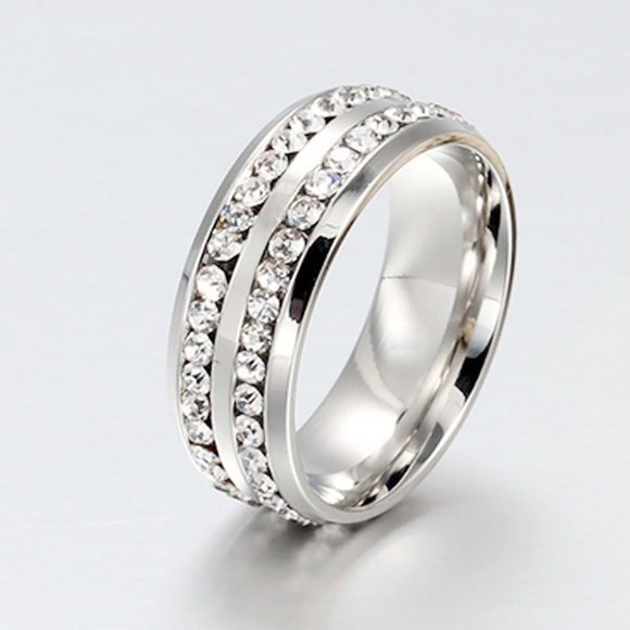 unbranded Jewelry - 8MM Men Women Stainless Steel Band Ring